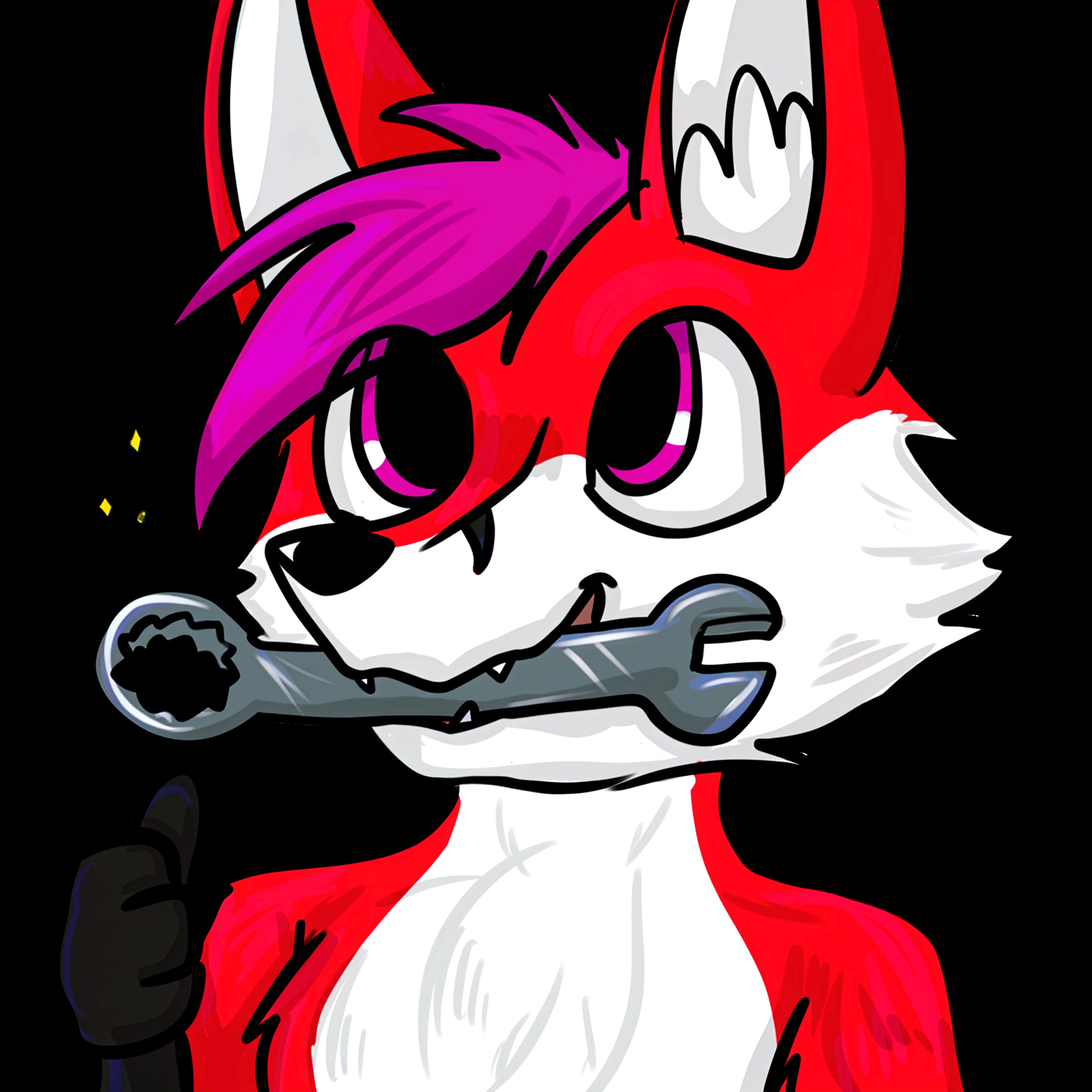 furry fandom illustration, red glasses, madure and cute shy boy african wild dog mixed with wolf, dark cream color fur, red muzzle, red glasses, timid smile, cute eyes, with one pivoted ear, inside a dark room, wearing a light green leash, sucking a wolf penis, cum on face