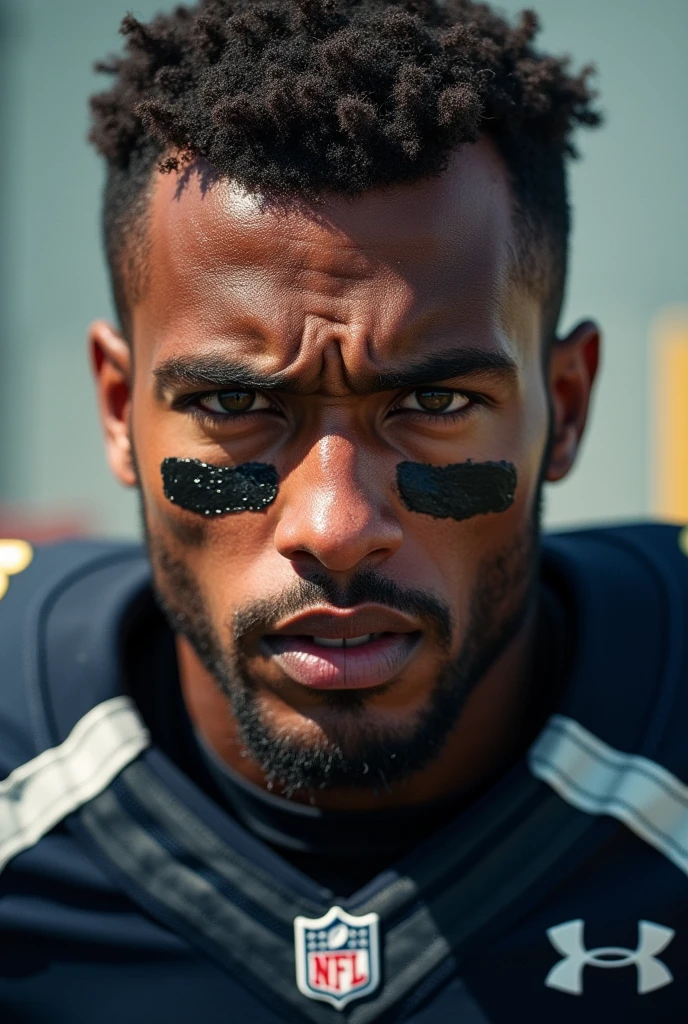 Face of a football player