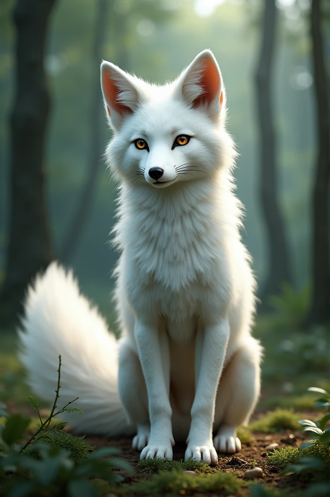 Confident white fox 