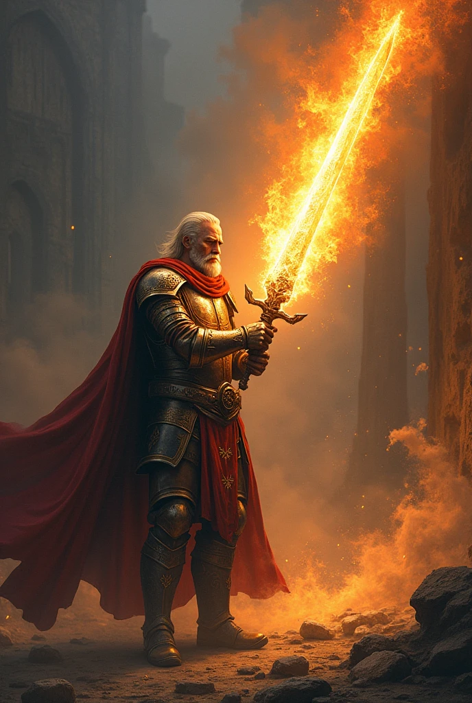 rpg illustration Flaming Sword