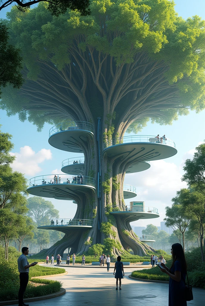 Futuristic school tree