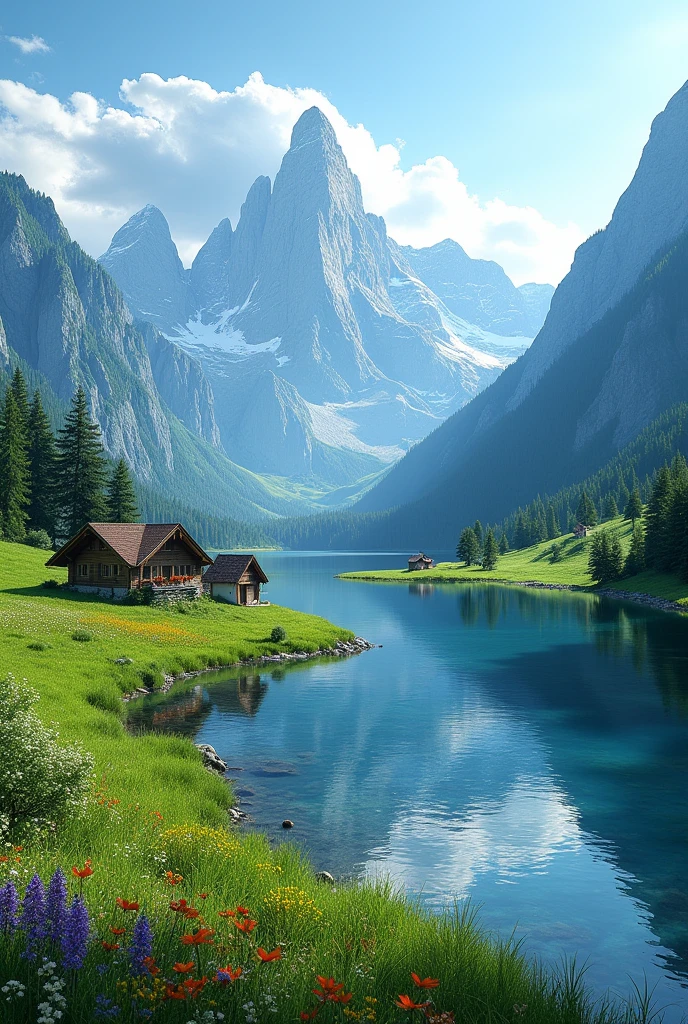 beautiful natural scene of swisserland