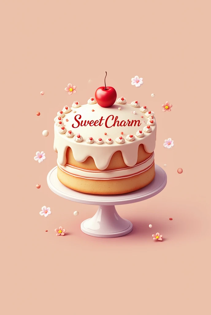 Cake logo with the name Sweet Charm 