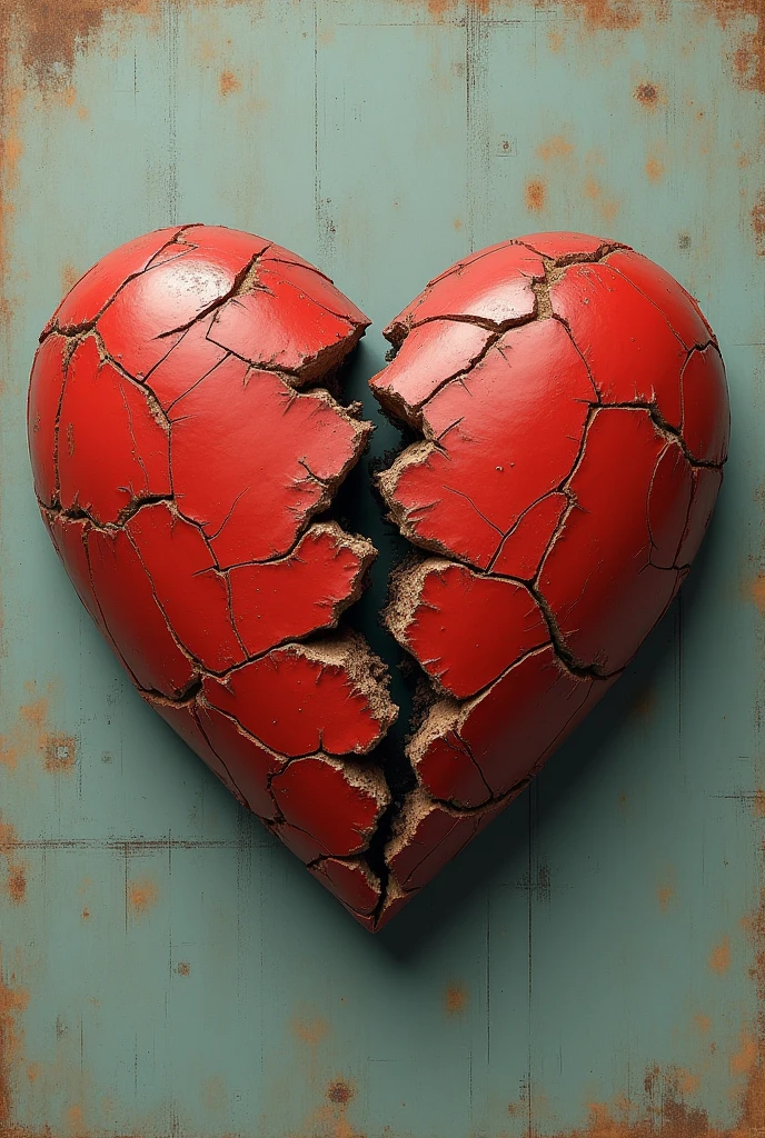 create a broken heart in the shape of a retro cassette