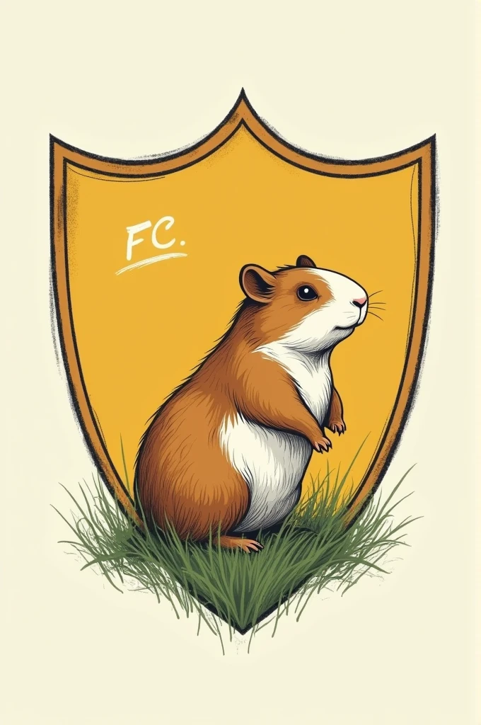 Can you create a football shield
Where it has everything to do with the department of Nariño, 3 minimalist drawings where there is a guinea pig
The slabs and grass
And it says Nariño FC
That there is a guinea pig too