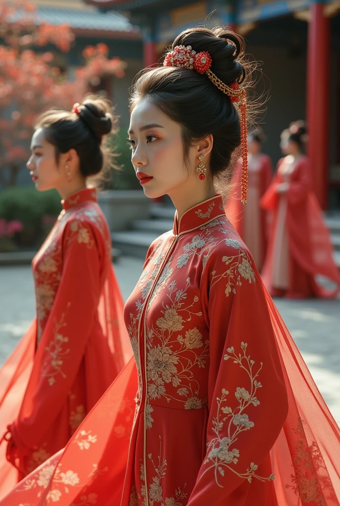 Characterisation of the Chinese dynasty with modern clothing for women