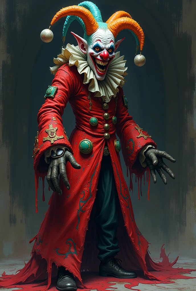 court jester bobo evil drawing