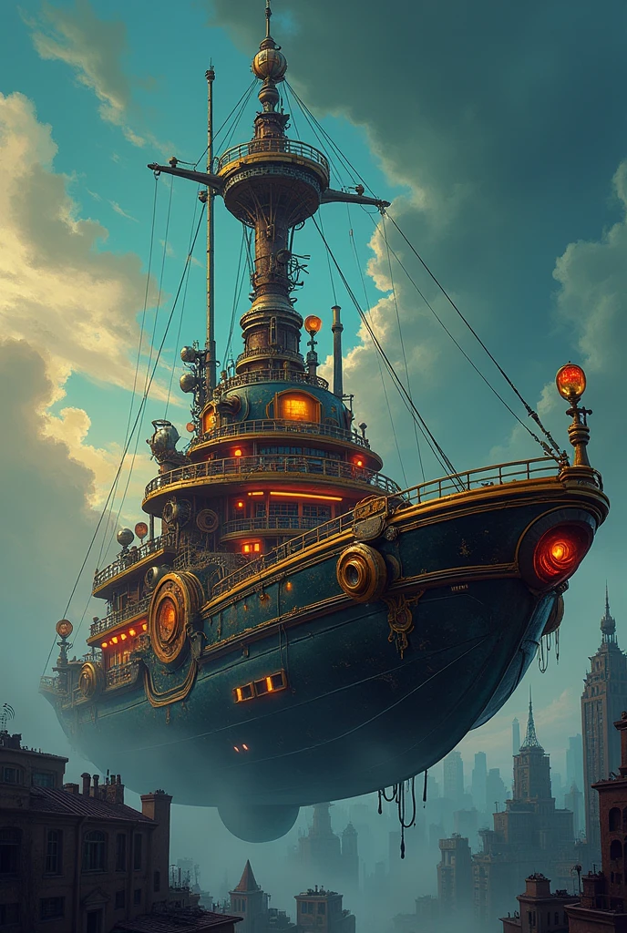 Create a drawing of Apple Radio Ship from Hazbin Hotel