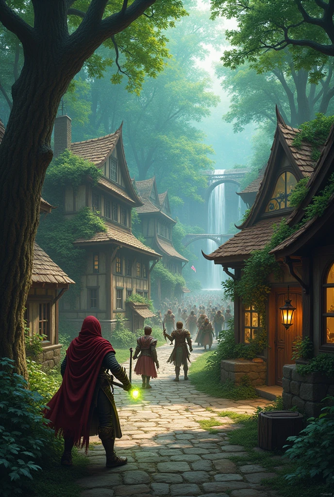 DUNGEONS AND DRAGONS, SMALL TOWN, In the middle of the forest, battle board