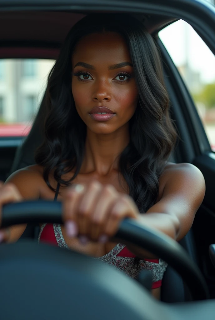 Pretty girl, model with 22 years, fast and furious, driver, hot girl, black girl, long hair