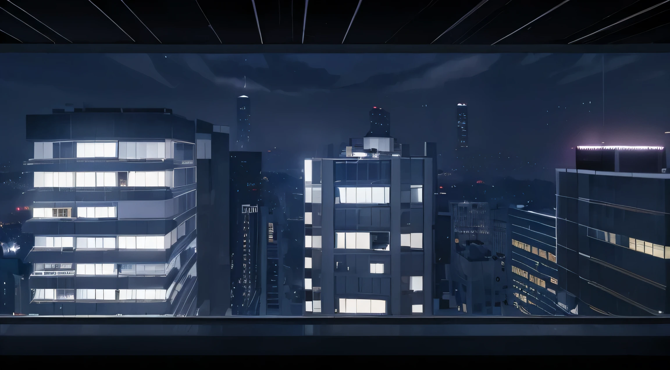 the night city, office, penthouse,