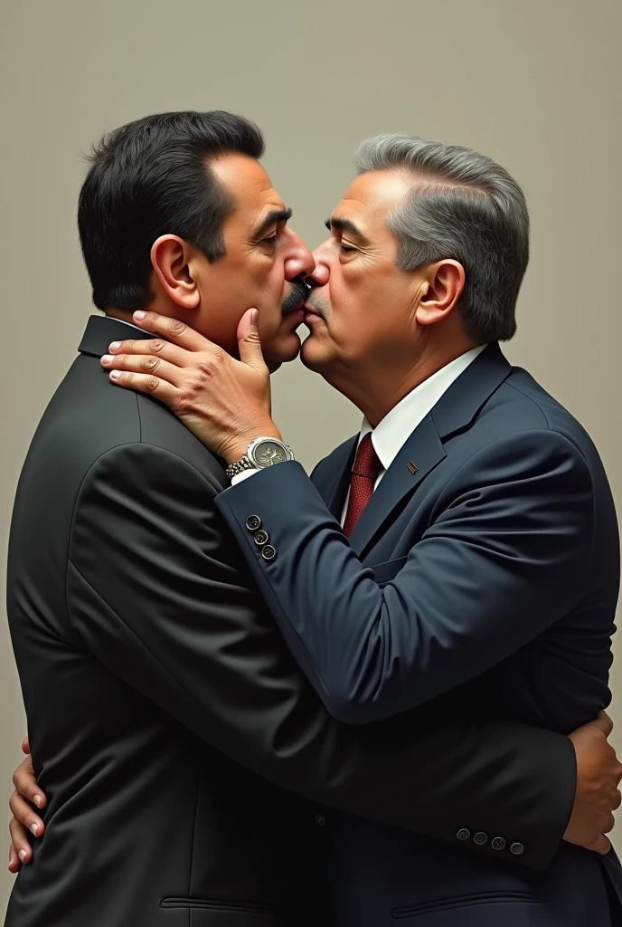 Maduro kissing Edmundo Gonzalez