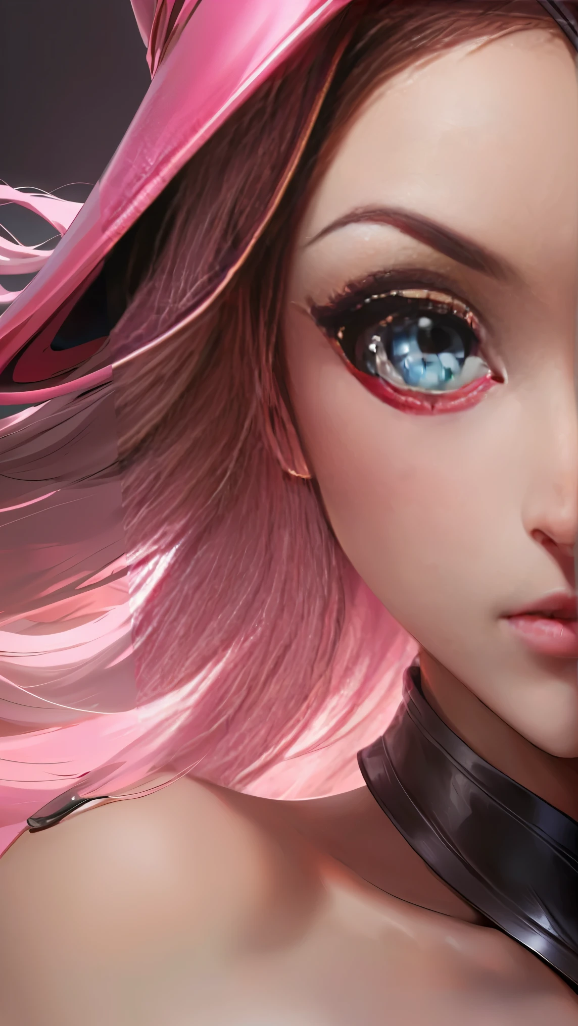 Take a close-up. beautiful face dark Magician girls,by rubio. blue eyes. pink lips. Thick and long eyelashes. Highlight beautiful nails. big breasts.