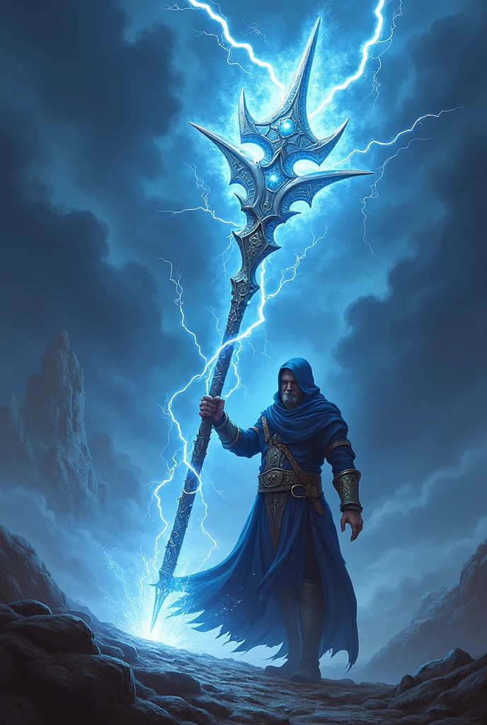 Lightning Staff RPG illustration