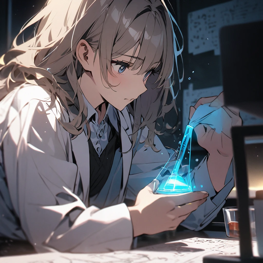 Scientist creating formula