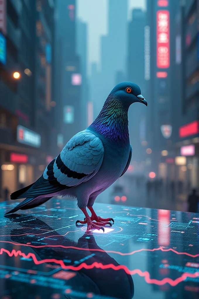 A pigeon in a cryptocurrency
