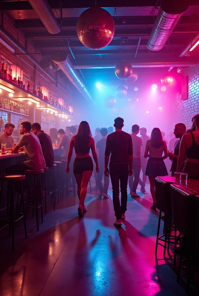 A small bar business for young people to dance 