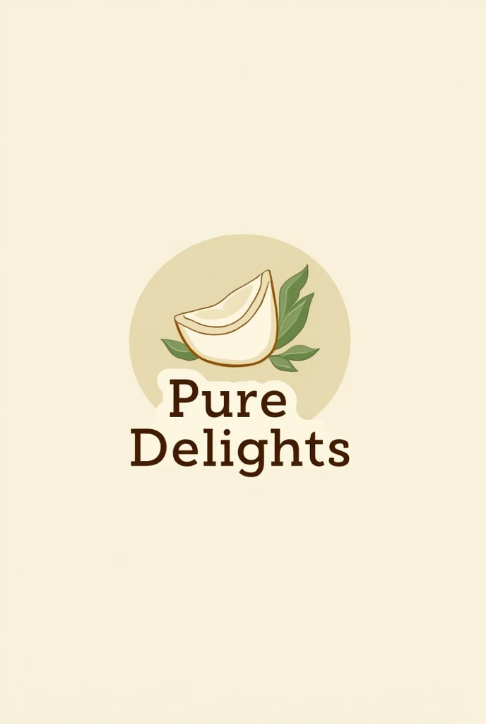 I'm thinking of creating a business that sells lactose-free products. These products will be made by me and acquired from outside sources. It will also have other natural origin products. I thought of this name: "Pure Delights". I need you to help me create a logo with this name, focused on this type of business.