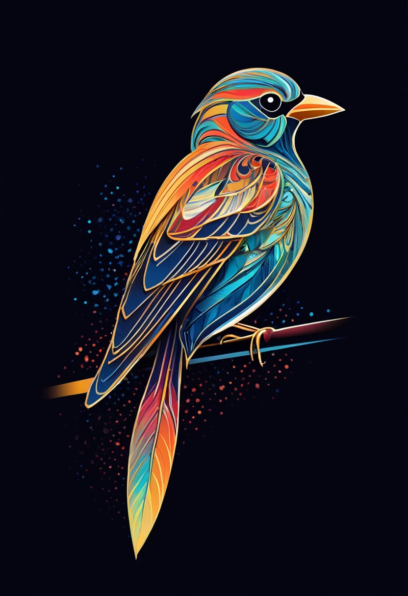 Generate a mesmerizing T-shirt image featuring a bird with an organic design style using SeaArt. Envision the bird with intricate patterns inspired by nature, blending seamlessly with abstract shapes. The color palette should evoke a sense of harmony and earthiness. Experiment with feather-like textures and fluid lines to create a visually striking composition. Aim for a balance between realism and artistic abstraction, allowing SeaArt's capabilities to shine in crafting a unique and captivating design.