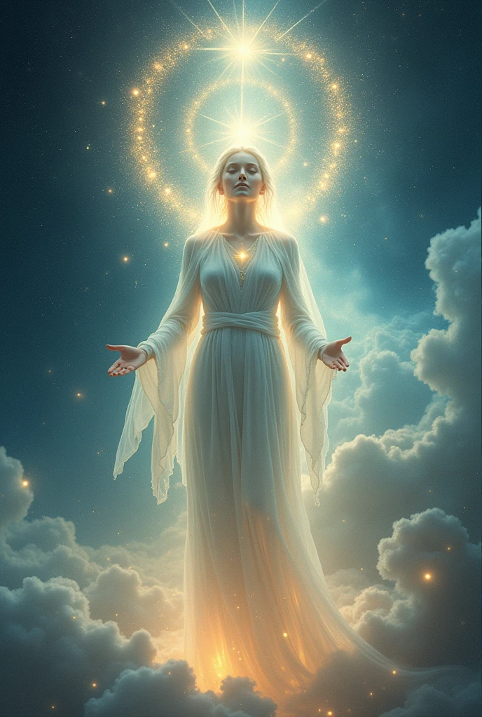 goddess of healing radiating light peace and love for the whole universe radiant points of light transmitting peace