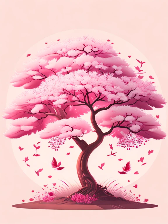 a cherry tree, design de camiseta, rzminjourney, arte vetorial