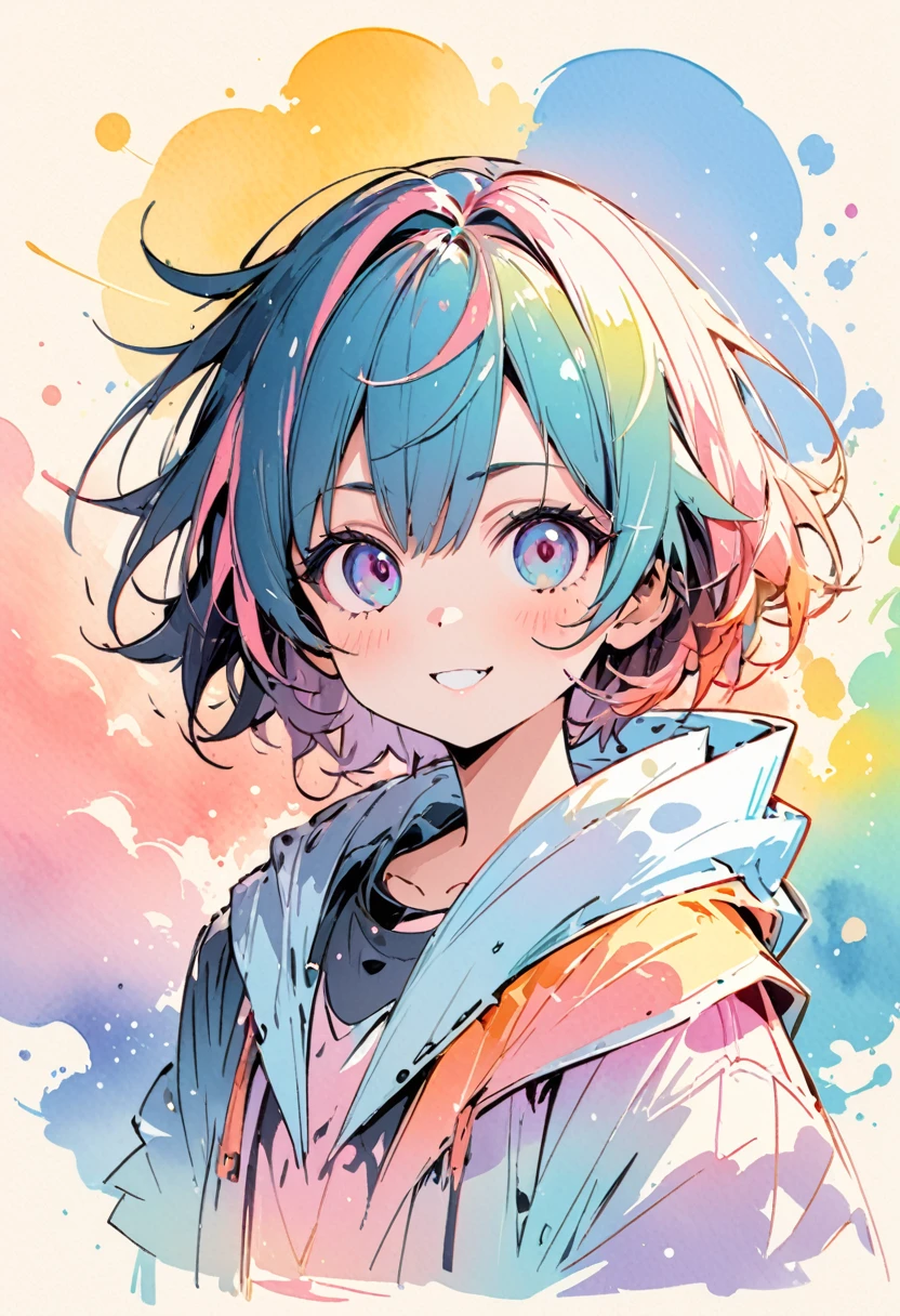 Crazy Schildkröte in sketch form, sharp edges, masterpiece, Background pastel colors in watercolor, best vector graphics