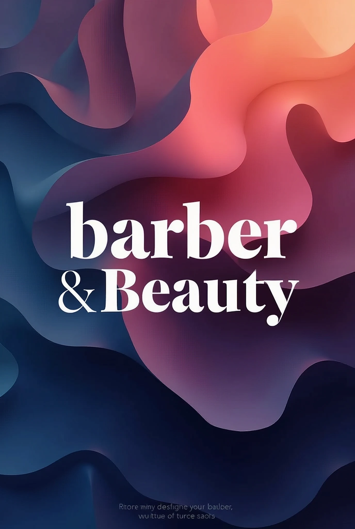crea una imagen de fondo con las palabras barber & Beauty that your color is attractive, The image should only carry the words "barber & Beauty" and its dimensions must be for a web page