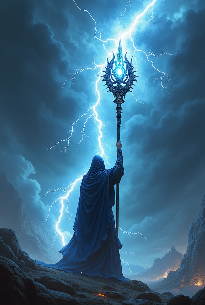 Lightning Staff, rpg illustration