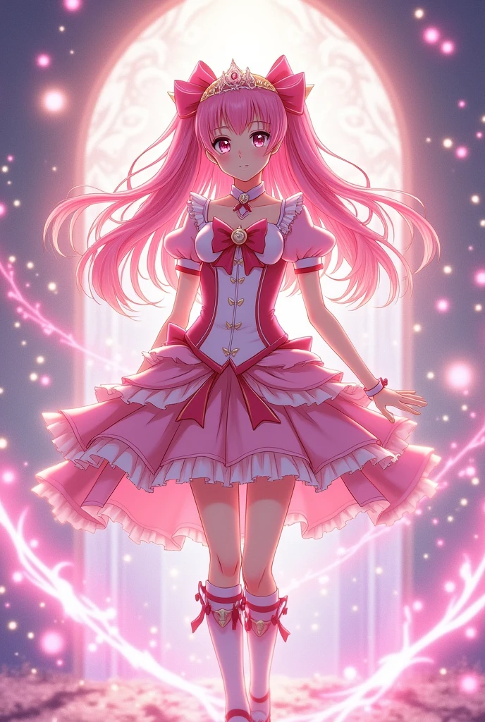 Madoka Kaname en su ropa de chica magica