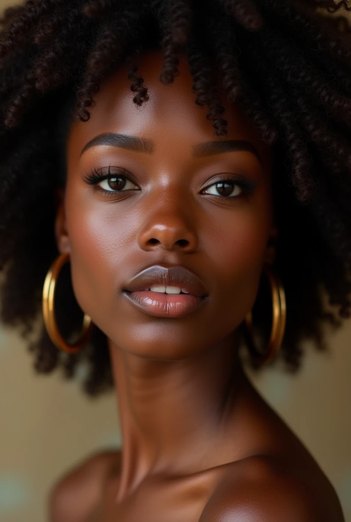 Haitian very pretty skin color ebony hair crepis round face3