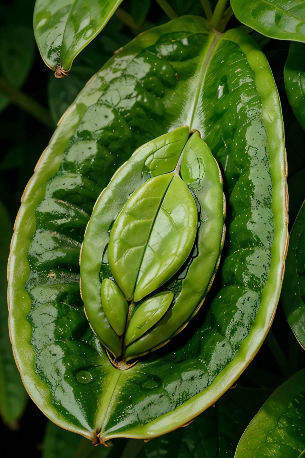 Stomata on a bean leaf