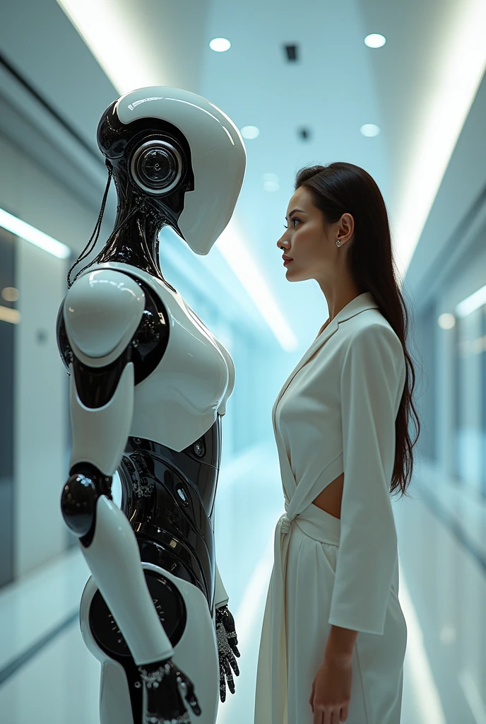 Robot , woman, white , beautiful, i robot
