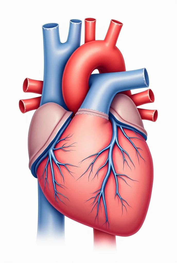 Draw a diagram explaining how the human heart works, text in Portuguese.