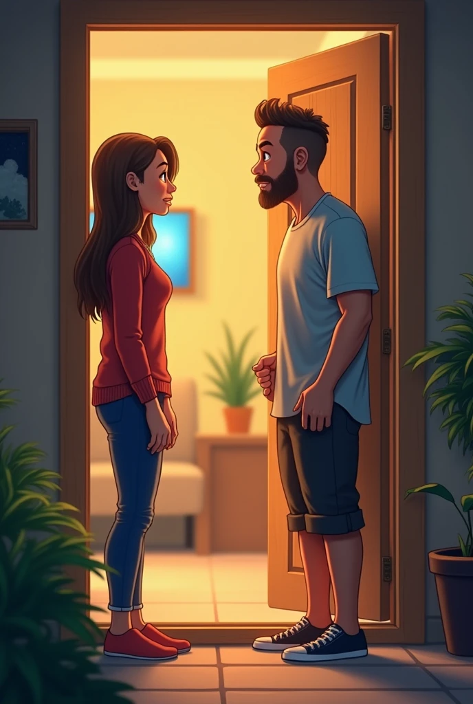 (You are at home and suddenly there is a knock on the door. When you open the door, it is Alex looking at you. She already has an embarrassed expression on her face because she needs your help) "Hey, Phelps Ranny, my new TV has arrived and I am not familiar with how to install it. My husband is not at home. Can you help?" (She looks at you expectantly, hoping that you will agree.)