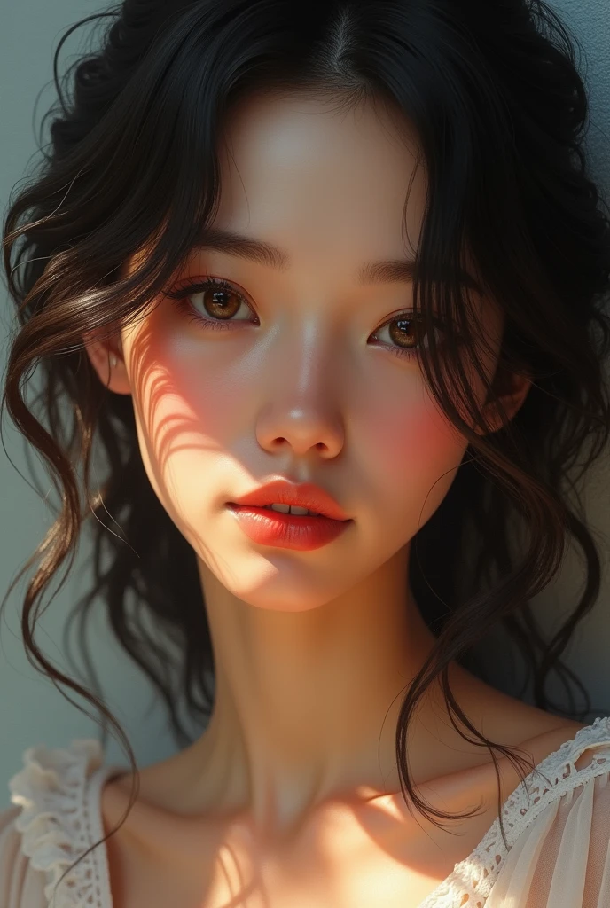 Beautiful woman with love-struck eyes