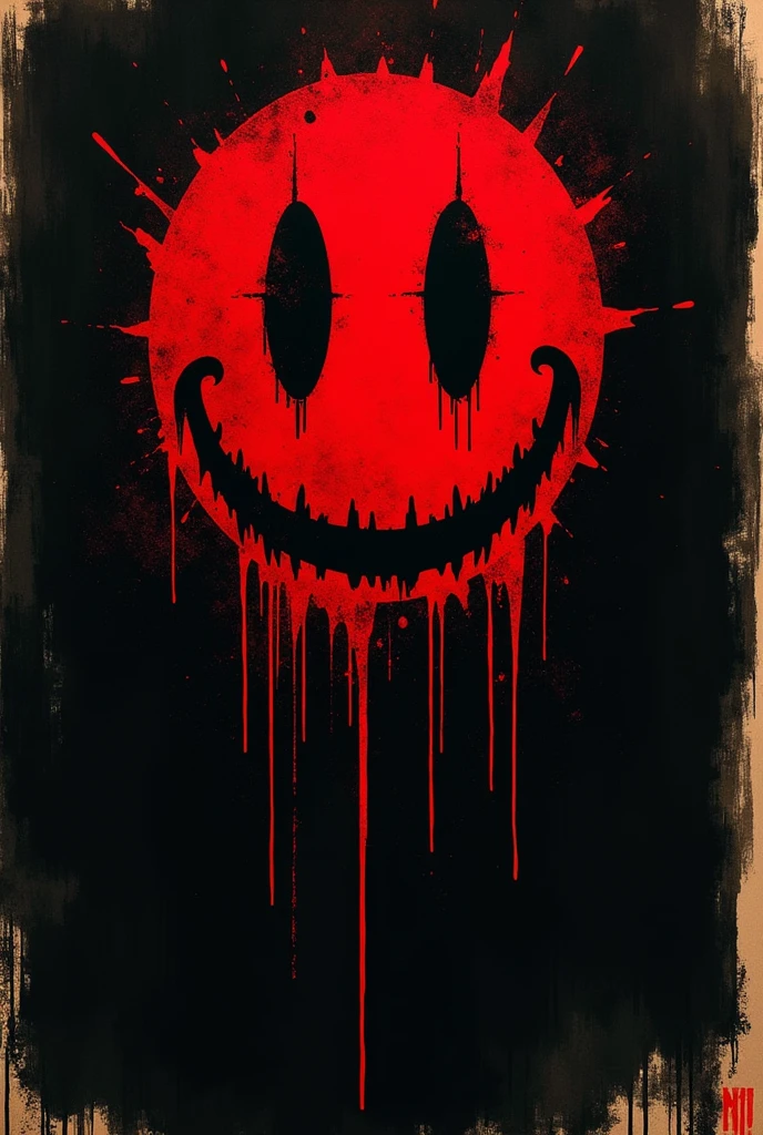 I would like a comic book tattoo "the watchman", the comedian's happy face
Only in red and black colors
It can generate the perception of madness, Maybe something like emo
