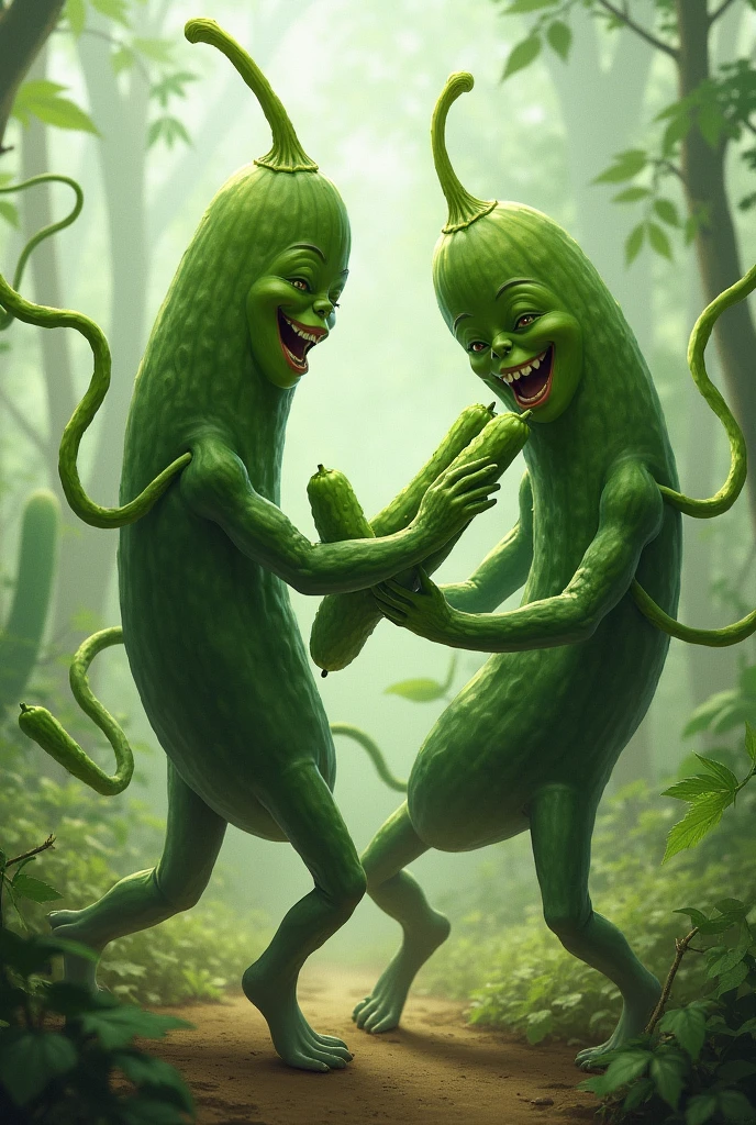 Cucumbers fight cucumbers with cucumbers that eat cucumbers
