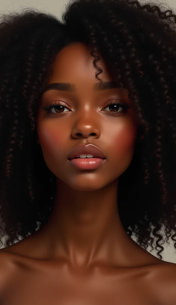 Haïtienne très jolie couleur de peau cheveux ébène crépis visage rond3