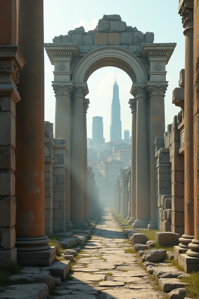 Images of modern Roman ruins and reflections on their legacy.