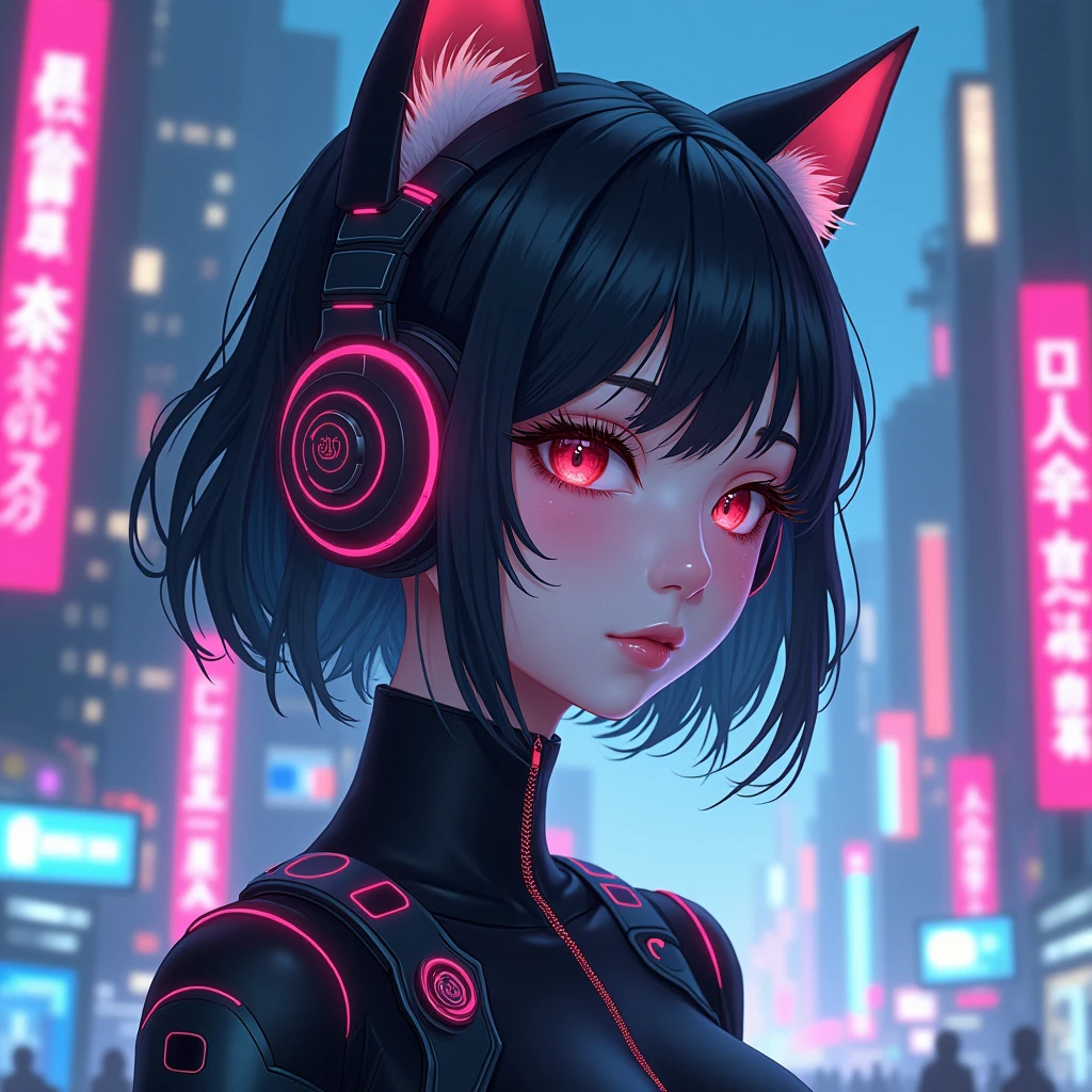anime girl in futuristic outfit with cat ears and headphones, beautiful cyborg girl, cyberpunk anime digital art, cyberpunk anime girl mech, female cyberpunk anime girl, cyberpunk anime girl, beautiful cyborg girl, Perfect android girl, anime cyberpunk art, portrait anime space cadet girl, garota cyberpunk sonhadora, digital cyberpunk - anime art, girl with mecha cybernetic armor, beautiful cyberpunk girl