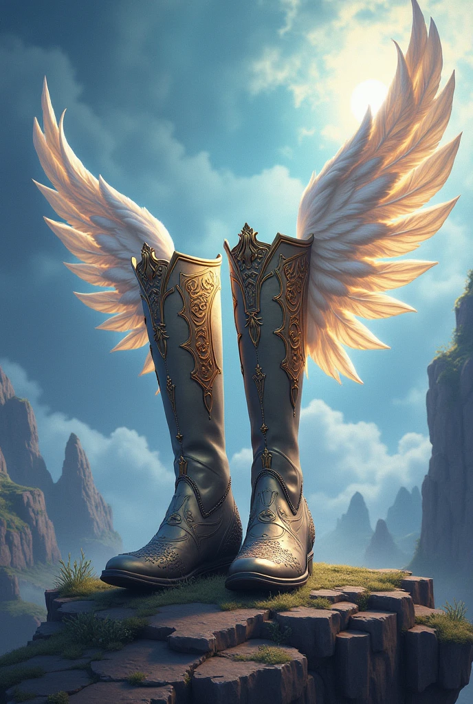 rpg illustration winged boots