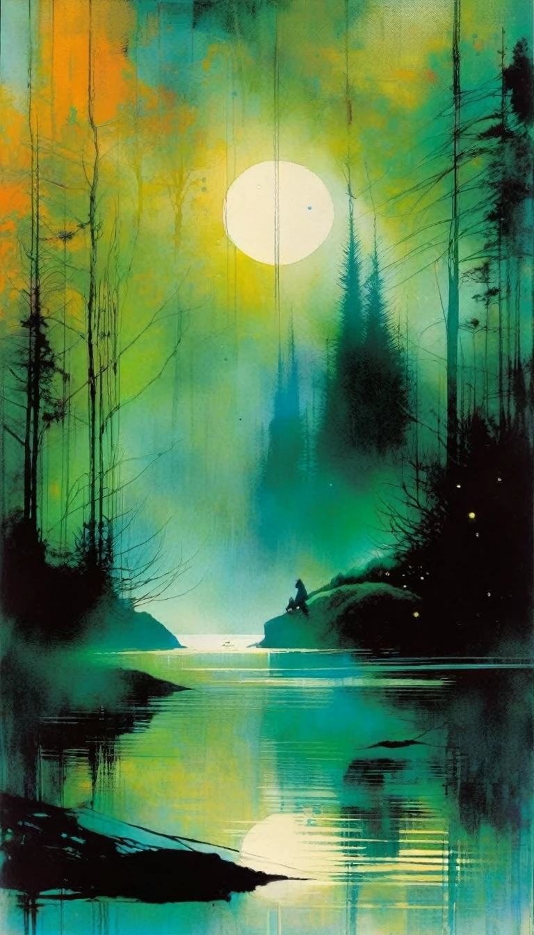 the calm, art inspired by Bill Sienkiewicz and Dave McKean