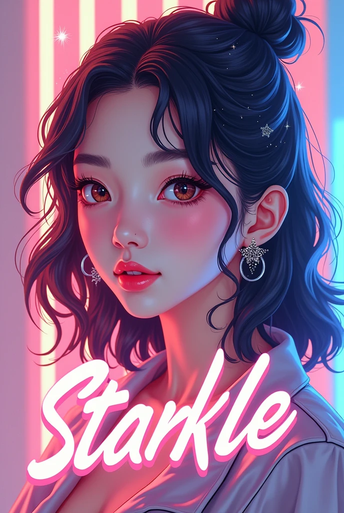 Create a girl kpop logo based on the name starkle