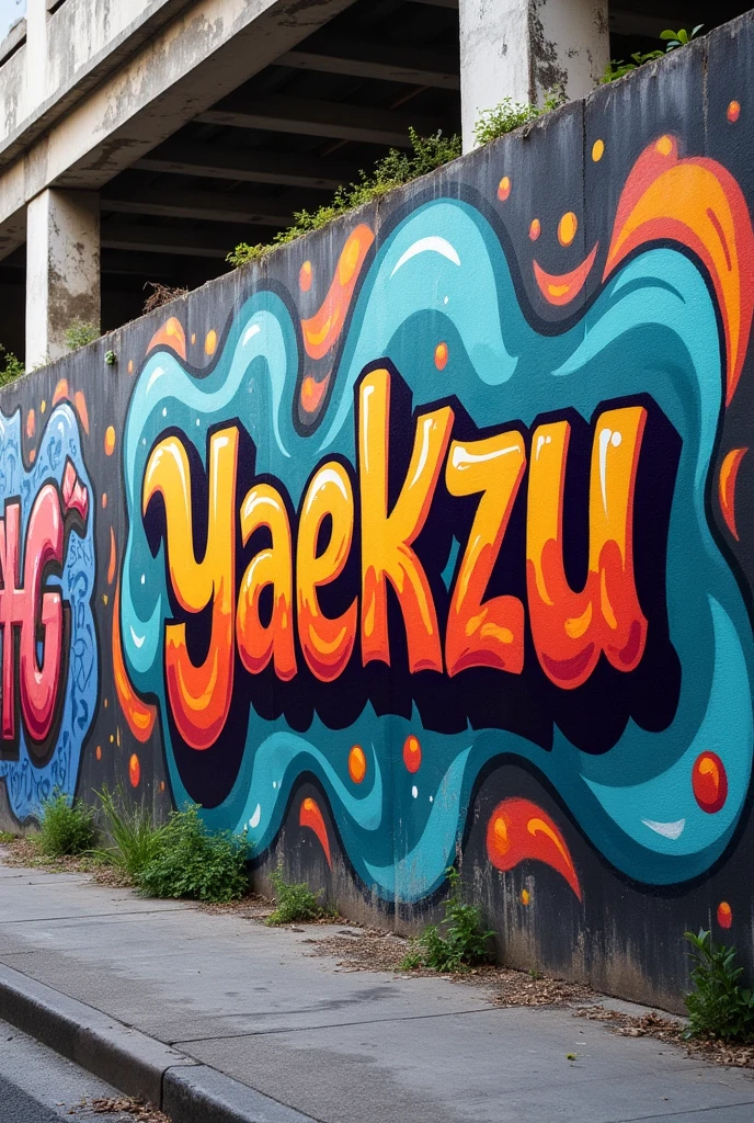 graffiti with the name yaekzu with style diferrent styles