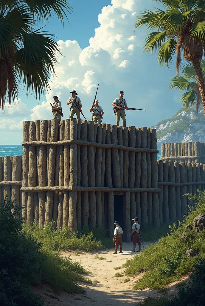 South Carolina war made a palmetto tree fort