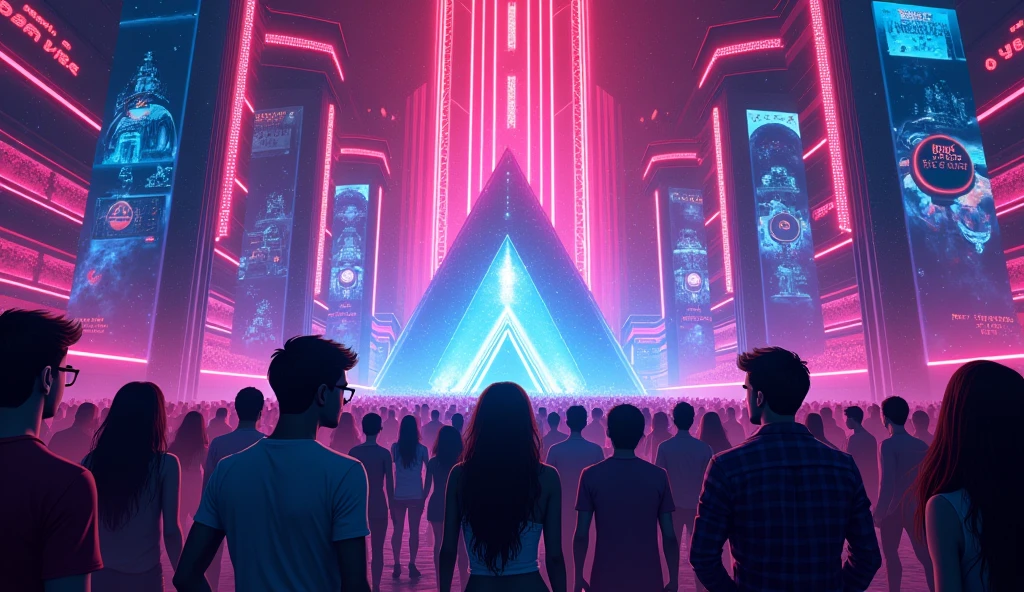 Neon Tide, edm music, illustration
