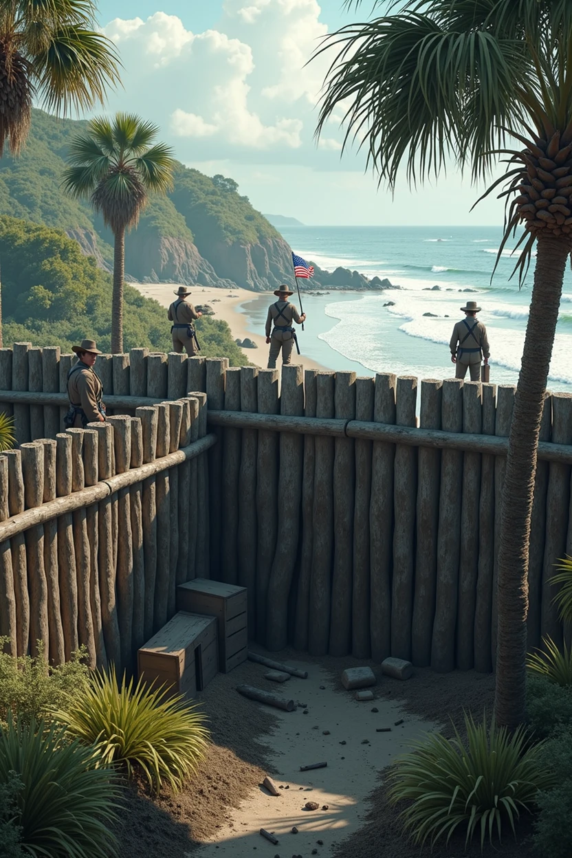 South Carolina war made a palmetto tree fort