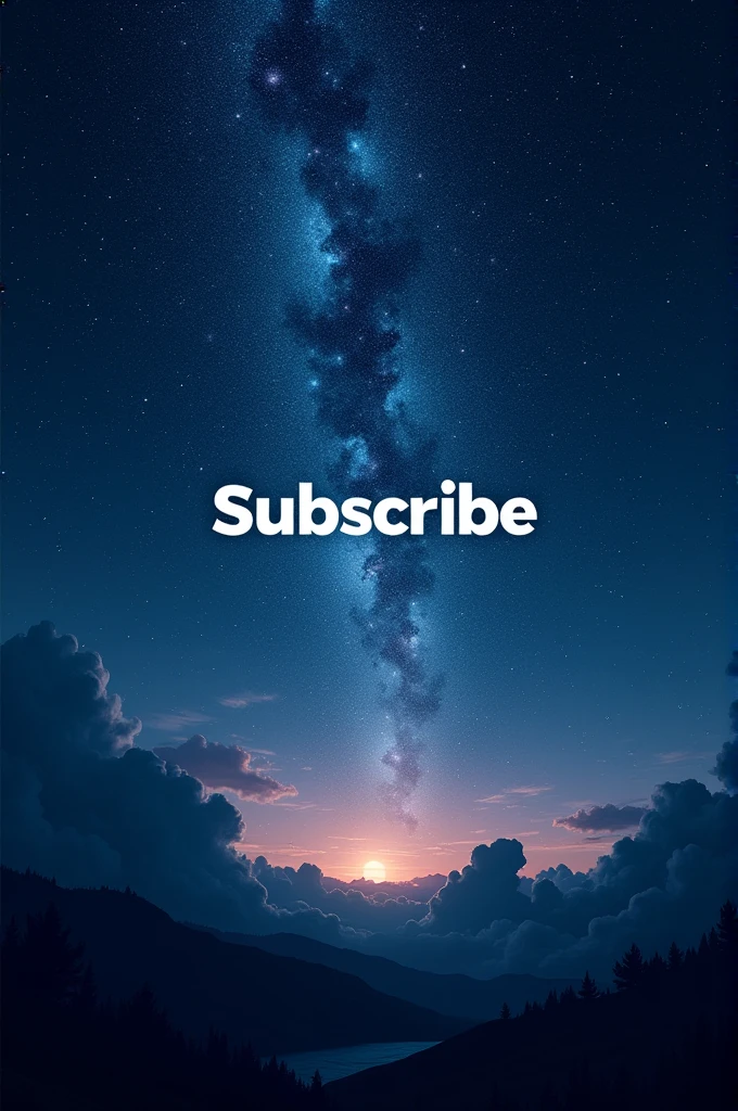 Starry sky style YouTube banner inscribed subscribe to the channel