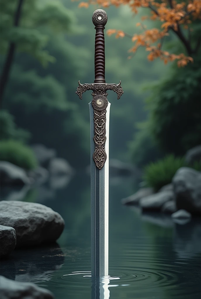 I want you to create a sword that represents the Yin-Yang element. 