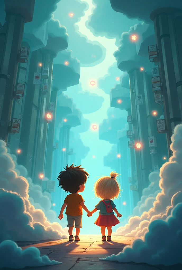 The two children Tic Tac were led to the Cloud Maze, a place where all ideas and dreams were stored. But there was a problem: The labyrinth was full of messy files, and no one could find what they were looking for.

